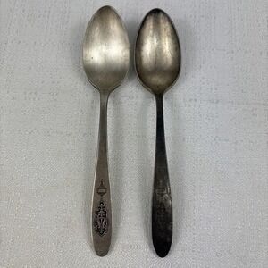 Vintage Oneida Bird Of Paradise Teaspoons Set Of‎ 2